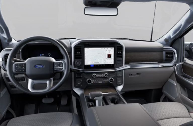 2025 Ford F-150 Lariat steering wheel and display screen