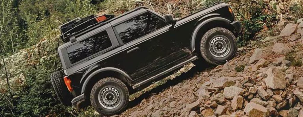 2025 Ford Bronco Base on an incline