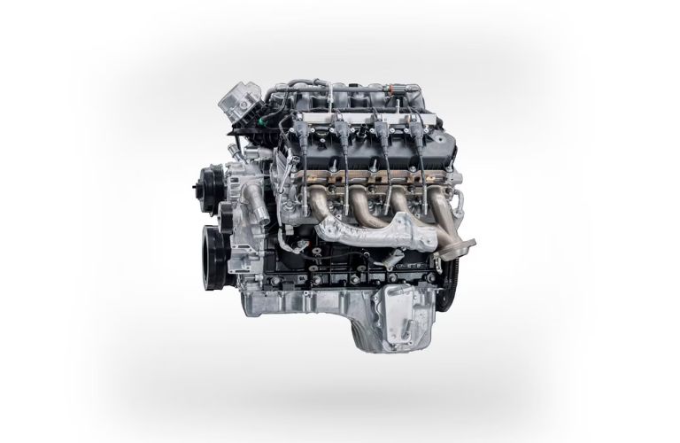 Ford gas powertrain option on white background