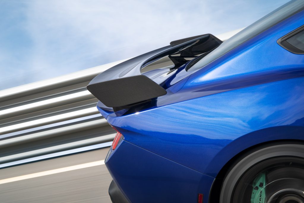2026 Mustang with Track Pack rear end close up view