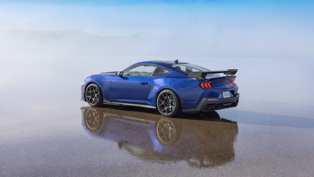 2026 Mustang with Track Pack on reflective surface