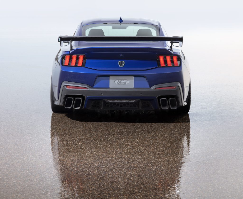 2026 Mustang with Track Pack rear end view