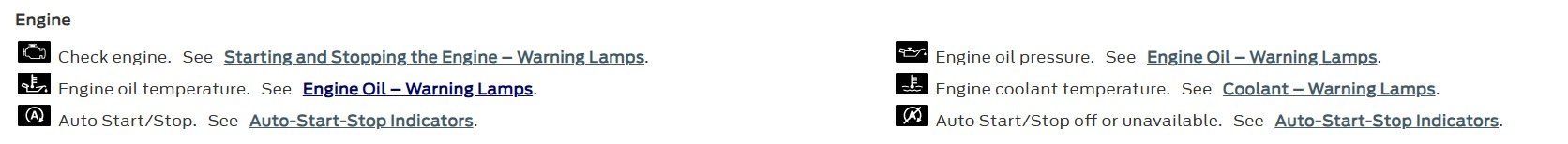 engine dashboard warning lights in the 2026 Ford F-150