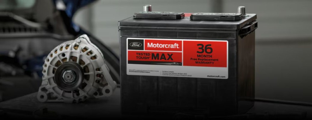 Ford Motorcraft battery front view
