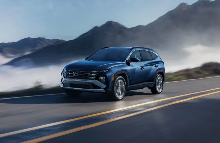 2026 Hyundai Tucson front view on a road