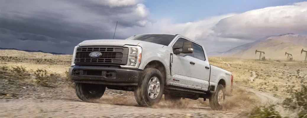 2027 Ford Super Duty front and side angle