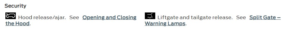 2026 Ford Expedition security warning lamps
