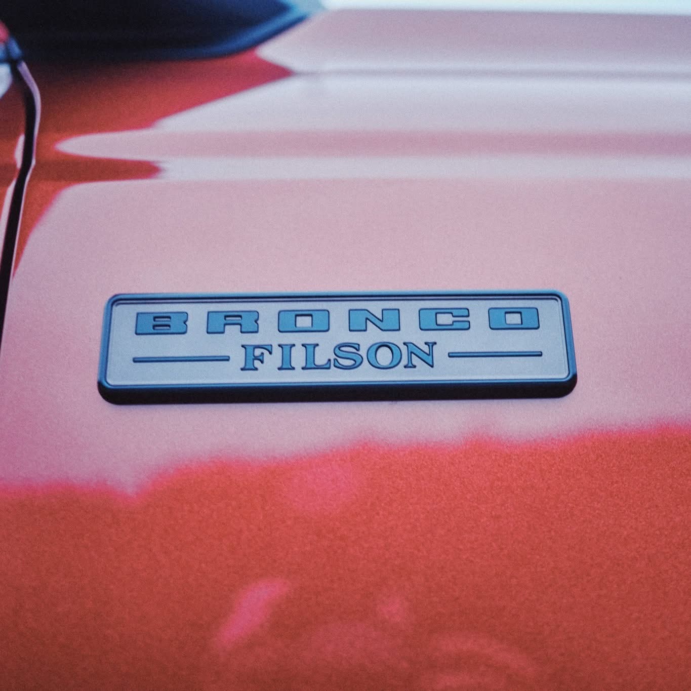 Bronco Filson Badge on Pre-production Model