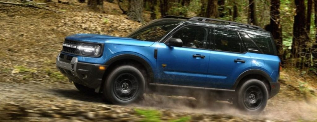 2026 Ford Bronco Sport side view in blue