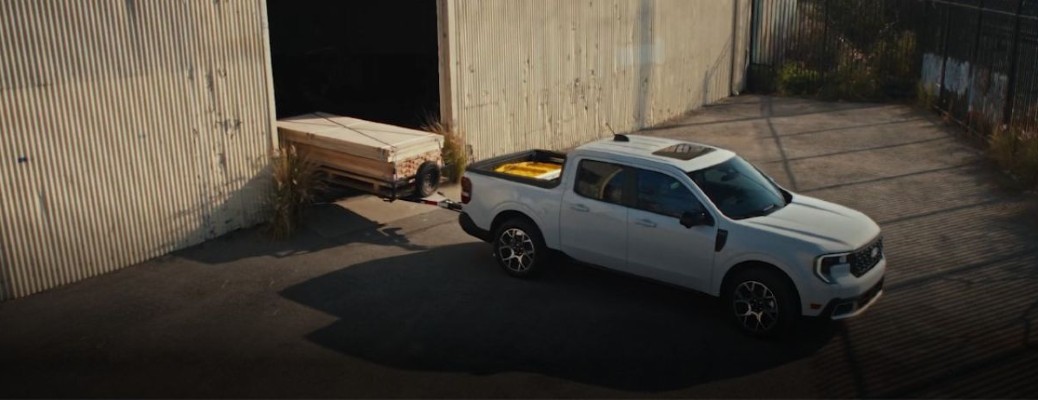 2026 Ford Maverick towing some wood