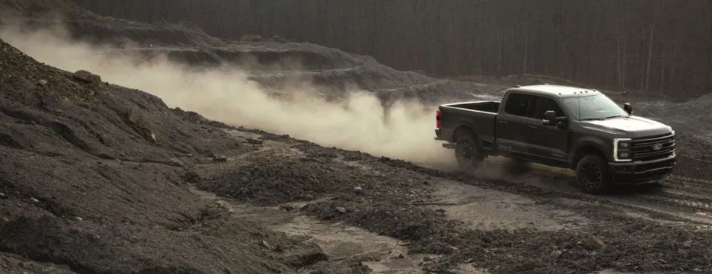 2027 Ford Super Duty Carhartt kicking up dust