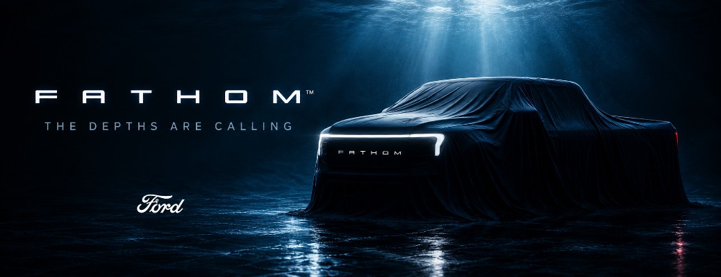 Teaser for Ford Fathom midsize electric truck