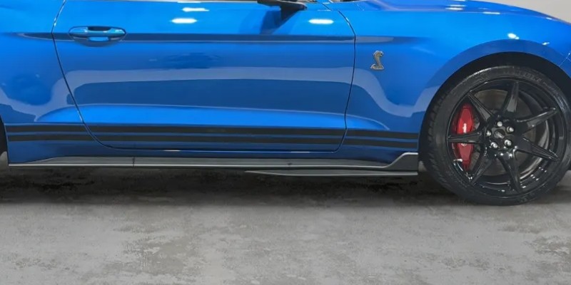 2021 Ford Mustang Shelby GT500 Velocity Blue Side Stripe