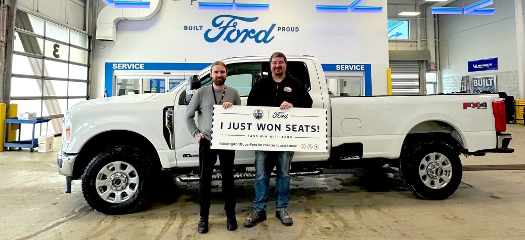 Customer wins seat tickets to Oilers Game