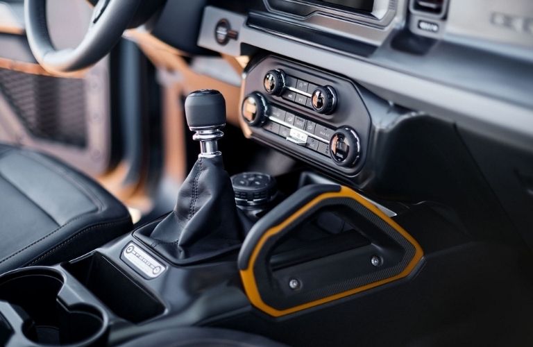 Interior front side of a vehicle