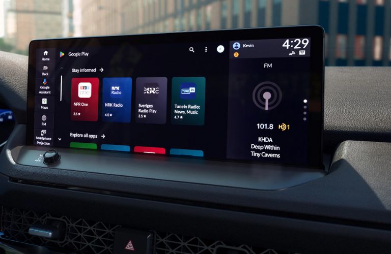 Google Play on the infotainment of a Honda