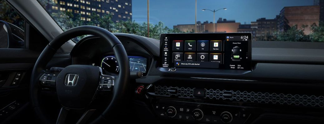 dashboard view of a Honda