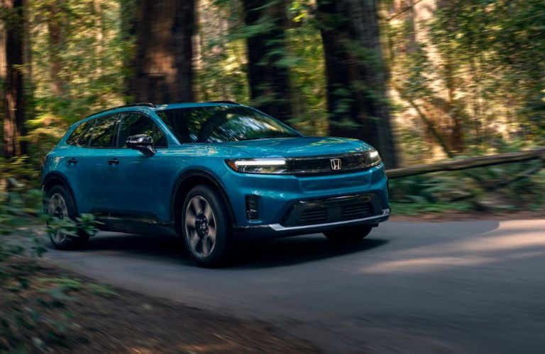 front and side view of a Honda EV