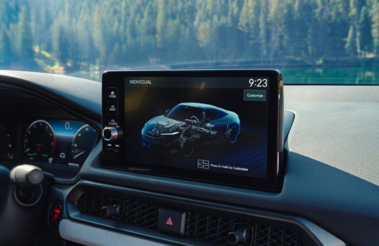 close up of the 2026 Honda Prelude touchscreen