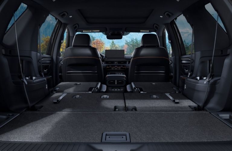 inside view of the 2026 Honda Pilot with seats folded down