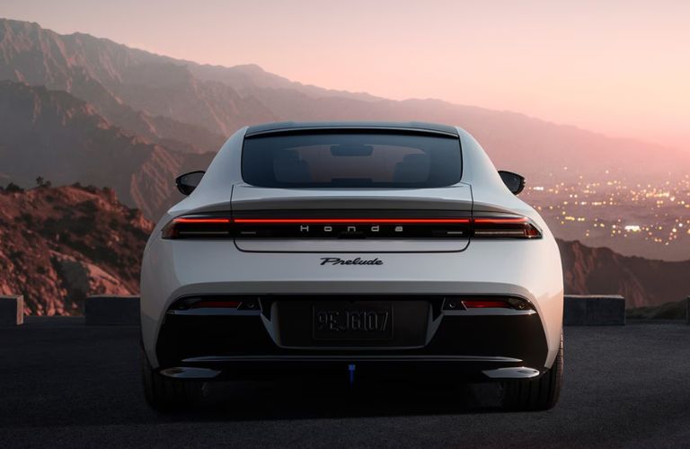 Rear view of the 2026 Honda Prelude White