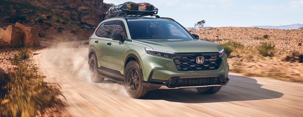 front view of the 2027 Honda CR-V Hybrid off-roading