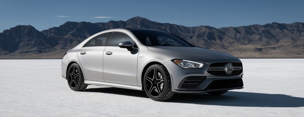 2022 Mercedes-AMG CLA 35 Coupe side and front view
