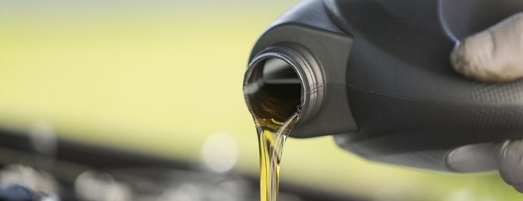 Oil pouring from a can