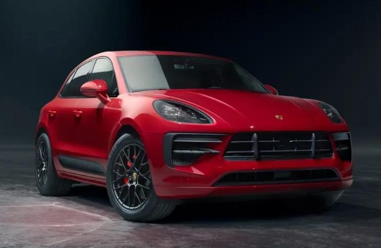 2021 Porsche Macan side and front view