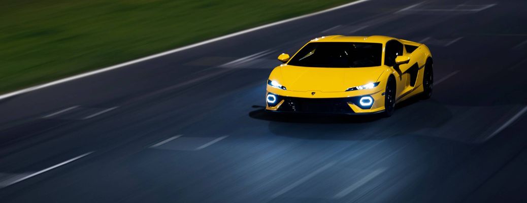 Lamborghini Temerario Yellow on the road