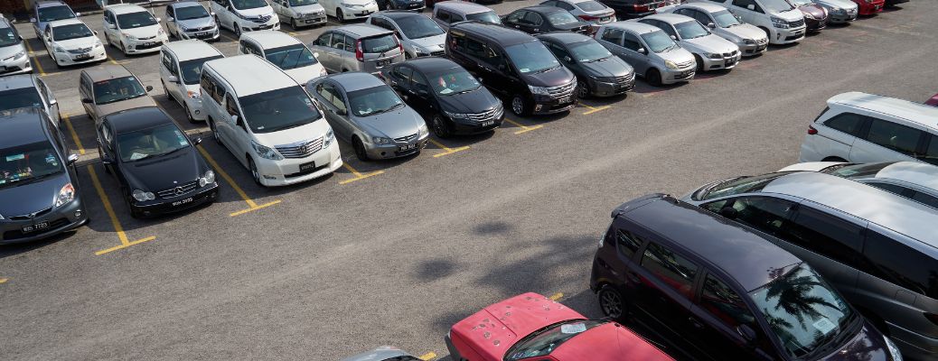 Cars in a parking lot