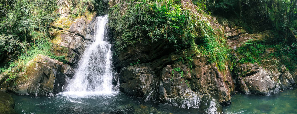 La Mina Falls in El Yunque National Forest in Puerto Rico