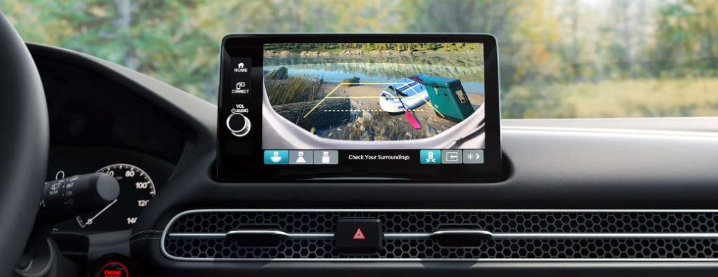 The Honda Sensing® backup assistance camera, part of the driver assistance package available in select Honda vehicles.