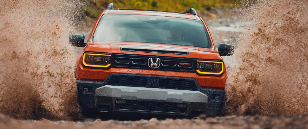 The 2026 Honda Passport off-roading near San Juan