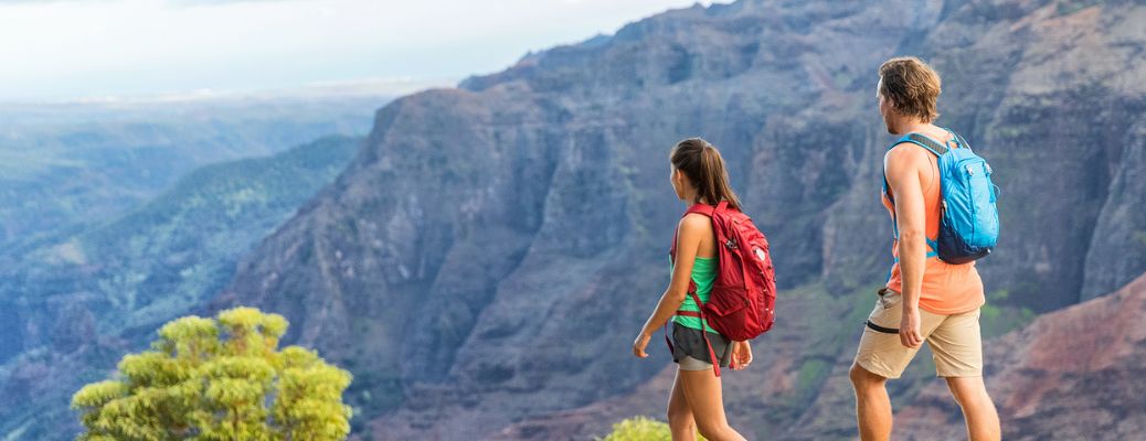 Couple hiking