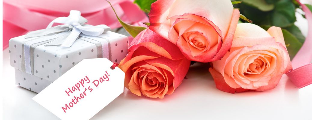 Flowers and a gift for Mother's Day