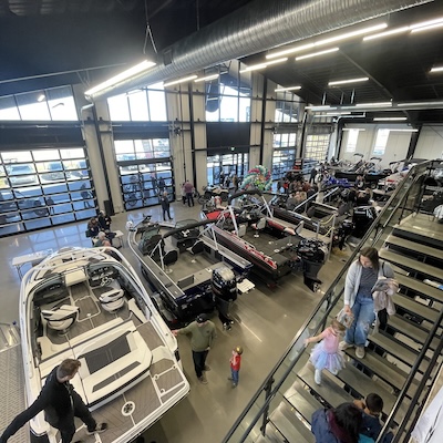 Sherwood Powersports & Marine grand opening overhead shot