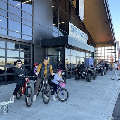 outside at the Sherwood Powersports & Marine grand opening