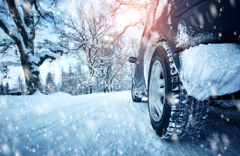 car tires in snow
