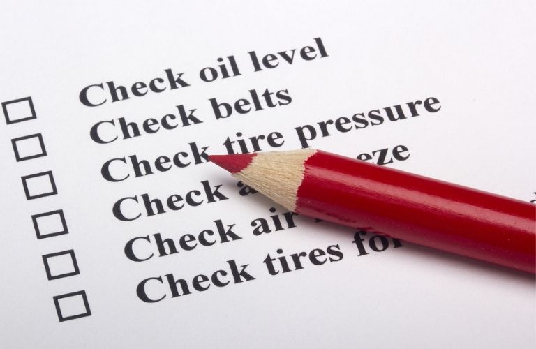 Vehicle inspection checklist