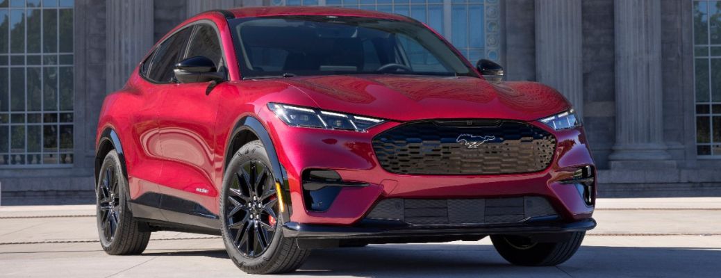 2025 Ford Mustang Mach-E side and front view