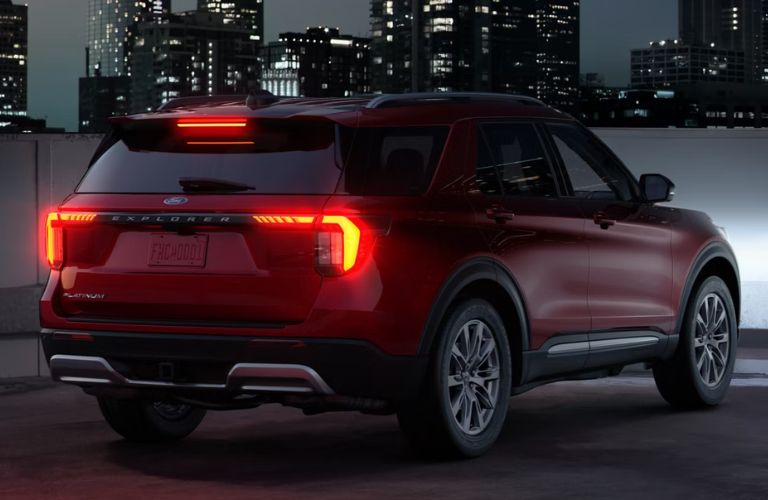 2026 Ford Explorer back and side view