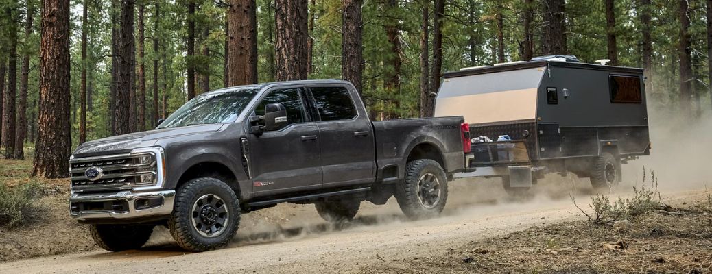 2026 Ford Super Duty towing a trailer