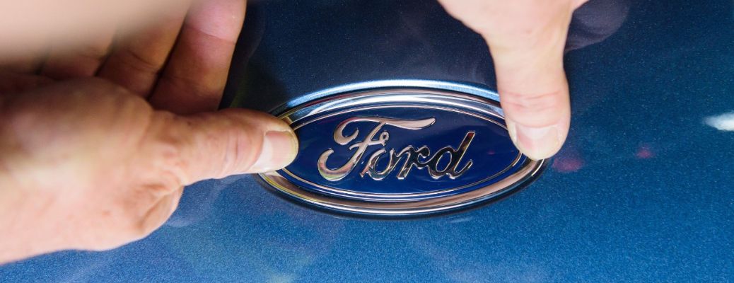 Ford logo on Ford Focus