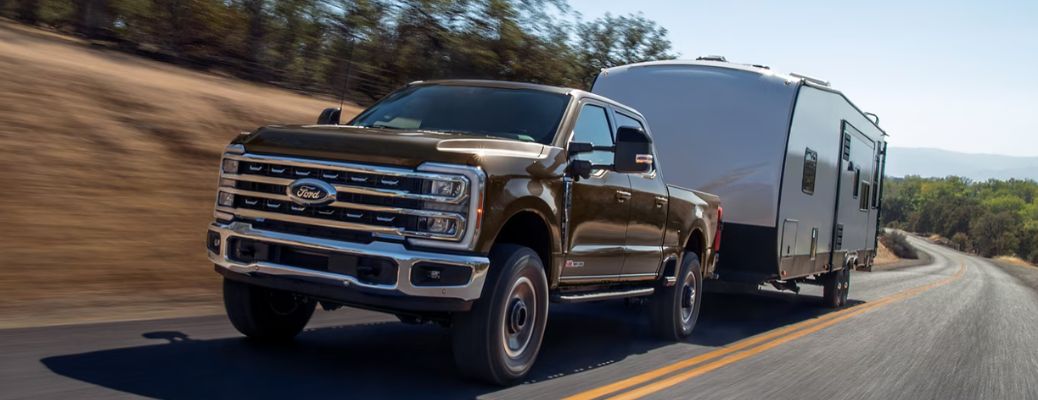 2025 Ford Super Duty towing a trailer