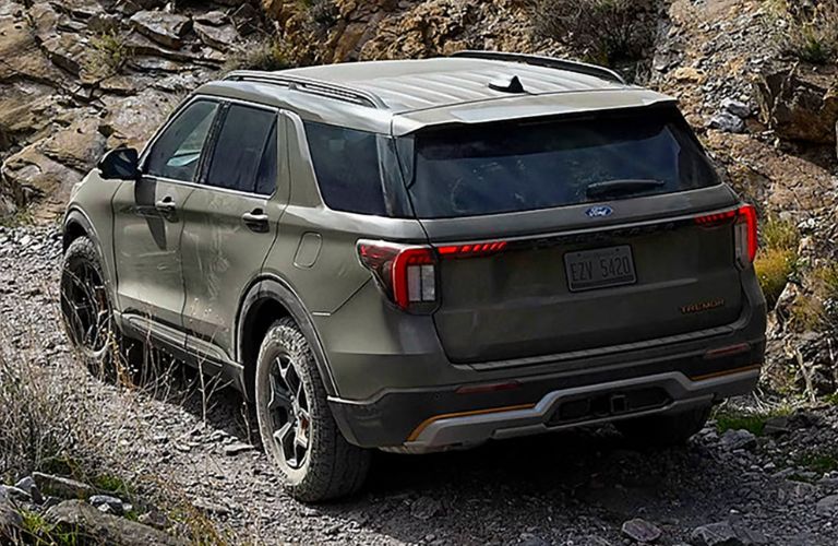 2027 Ford Explorer side and back view