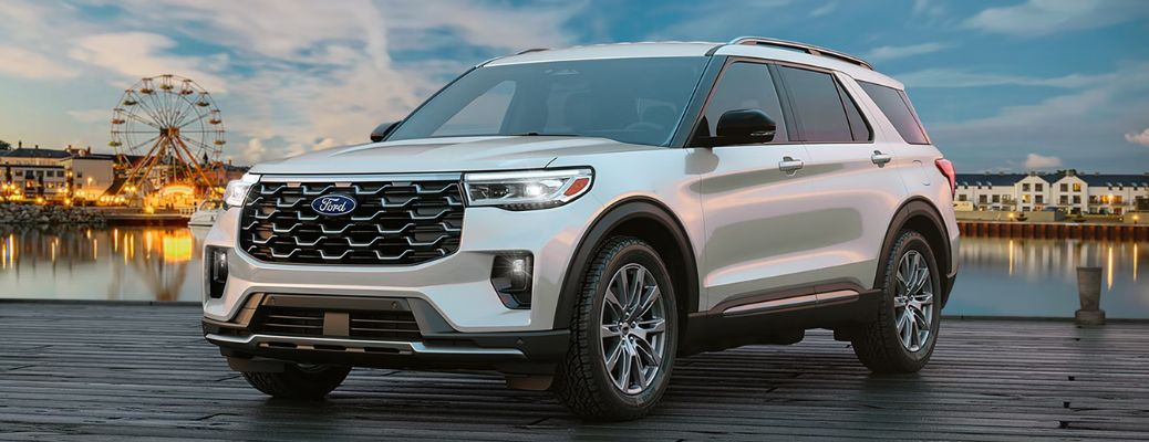 2027 Ford Explorer front and side view