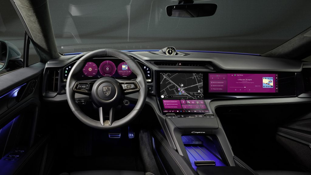 Driver's perspective of the new Cayenne Electric Interior