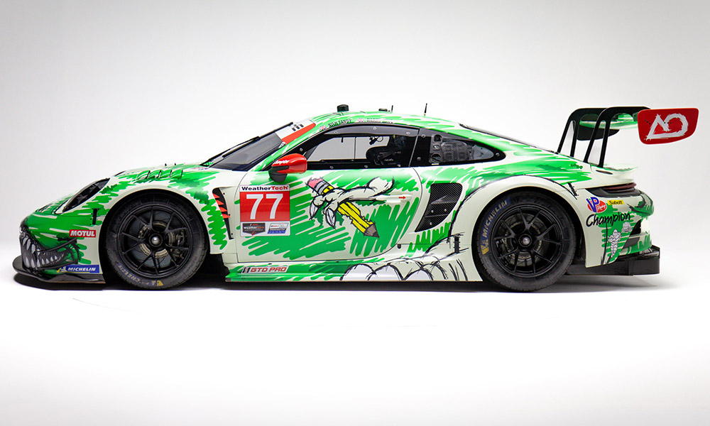 AO Racing Sketchy side profile champion porsche