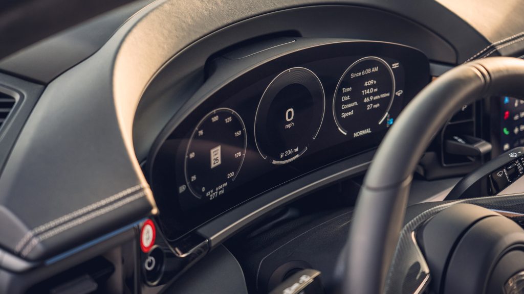 2026 Porsche Macan Electric 12.6-inch curved digital instrument cluster
